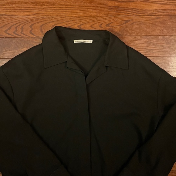 Abercrombie & Fitch Women’s Tailored Shirt Jacket in Black Like new size medium - Picture 4 of 6